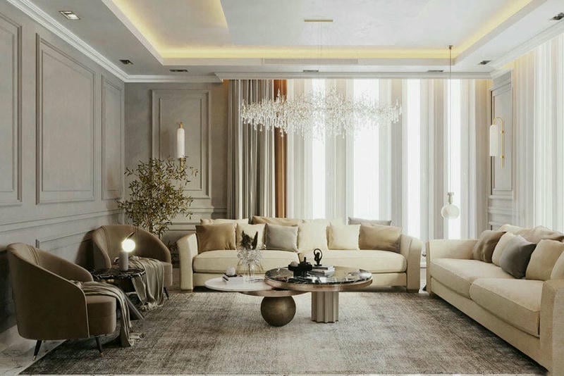 Phong cách nội thất tân cổ điển chú trọng sự hài hòa, thẩm mỹ
