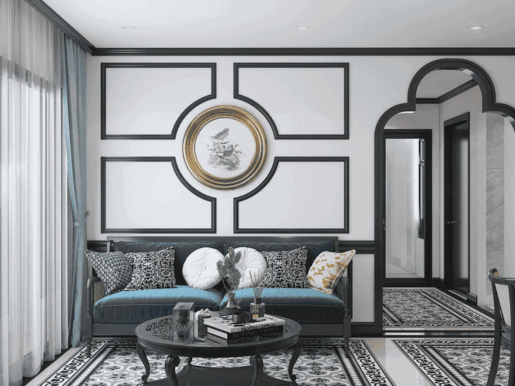 Thiết kế nội thất căn hộ chung cư theo phong cách Đông Dương