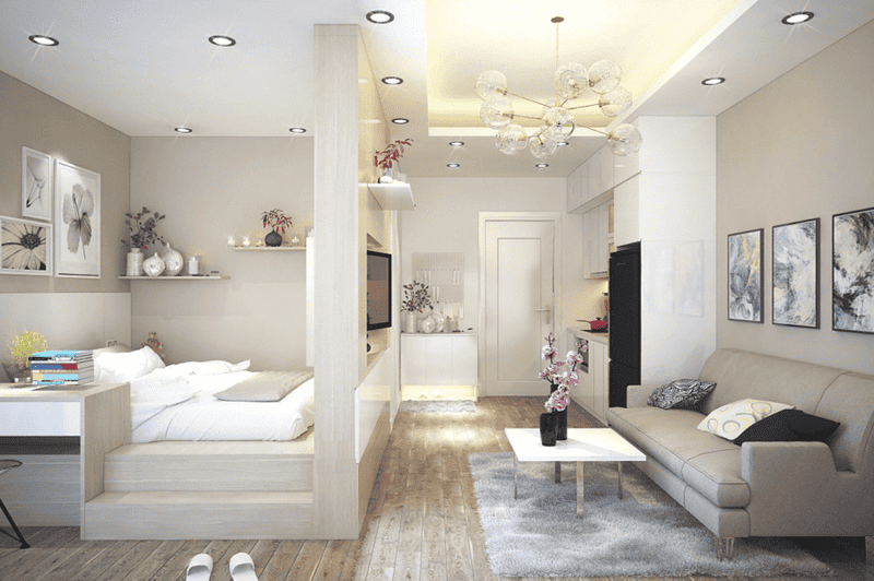 Nên ưu tiên lựa chọn những gam màu sáng cho thiết kế của toàn bộ căn hộ