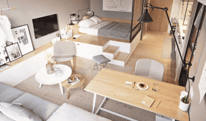 Tư Vấn Thiết Kế Chung Cư Mini 30m2 Đầy Đủ Tiện Nghi
