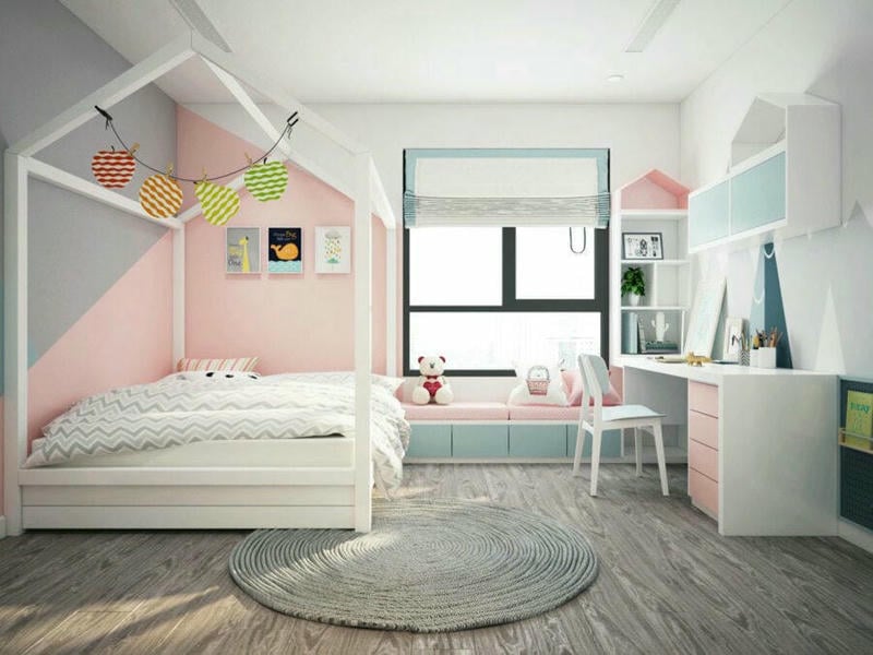 Phòng ngủ cho bé dễ thương sinh động