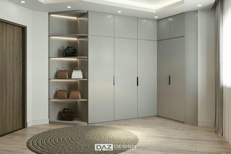 tủ áo sử dụng chất liệu MDF An Cường