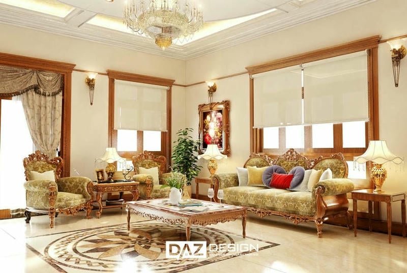 Nội Thất Tân Cổ Điển Phòng Khách Đẳng Cấp