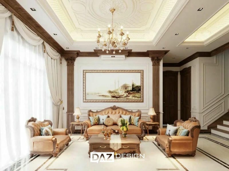 Nội Thất Tân Cổ Điển Phòng Khách Đẳng Cấp
