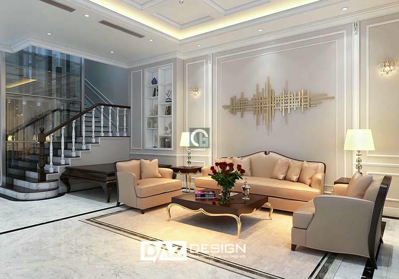 Nội Thất Tân Cổ Điển Phòng Khách Đẳng Cấp