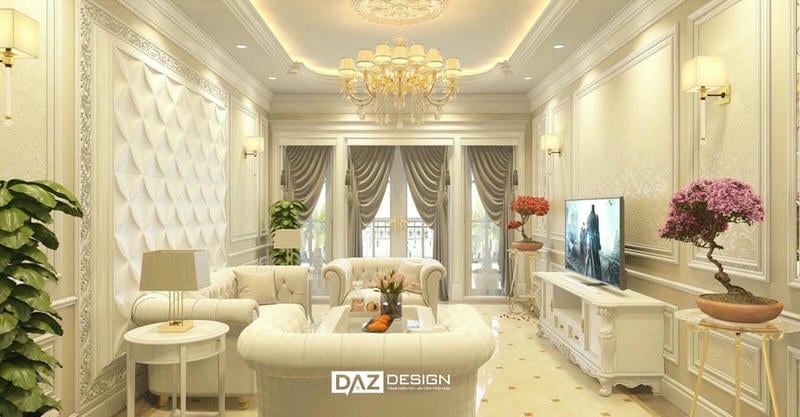 Nội Thất Tân Cổ Điển Phòng Khách Đẳng Cấp