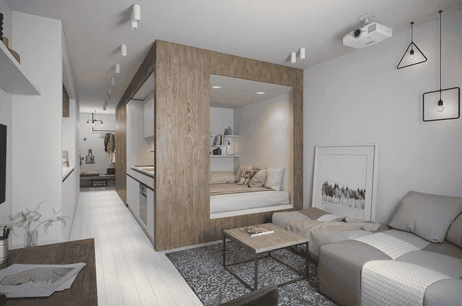 Mẫu thiết kế căn hộ chung cư nhỏ dành cho anh chàng FA
