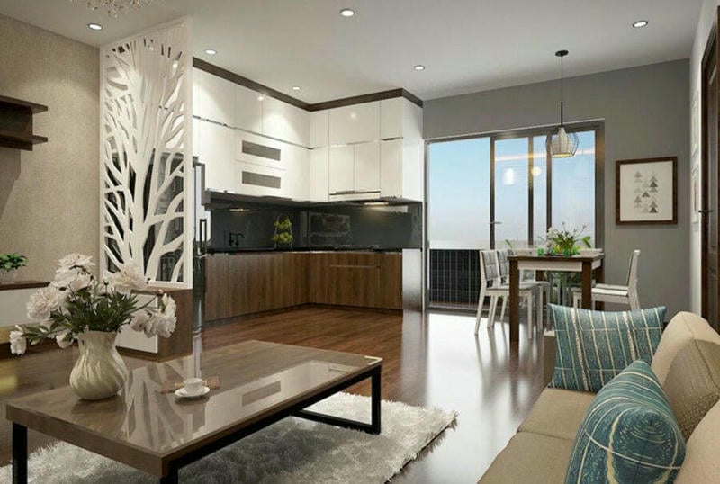 Phong cách nội thất hiện đại luôn được ưa chuộng trong căn hộ chung cư 68m2