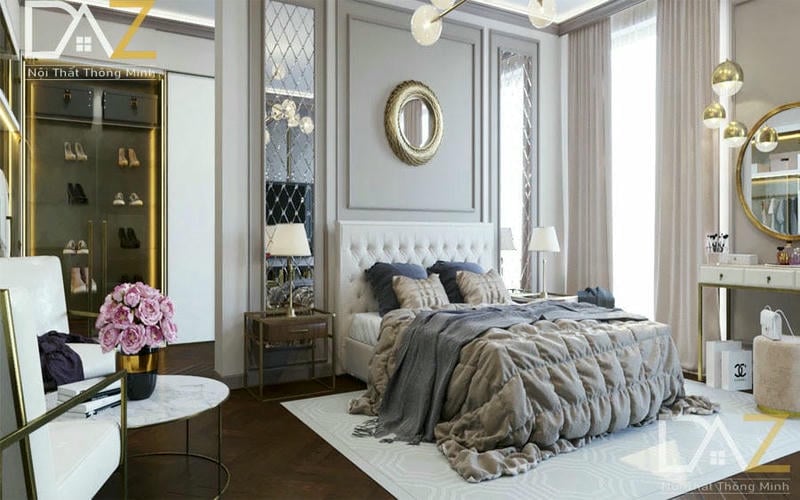 Tường vẽ tay hoặc dán giấy dán tường