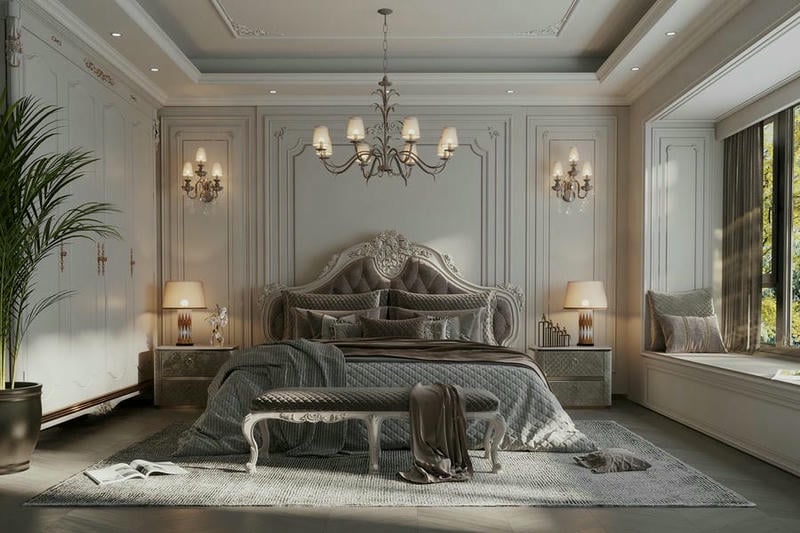 Thiết Kế Nội Thất Tân Cổ điển Phòng Ngủ