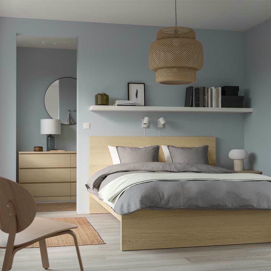 Giường ngủ gỗ veneer sồi - mang lại cảm giác ấm cúng