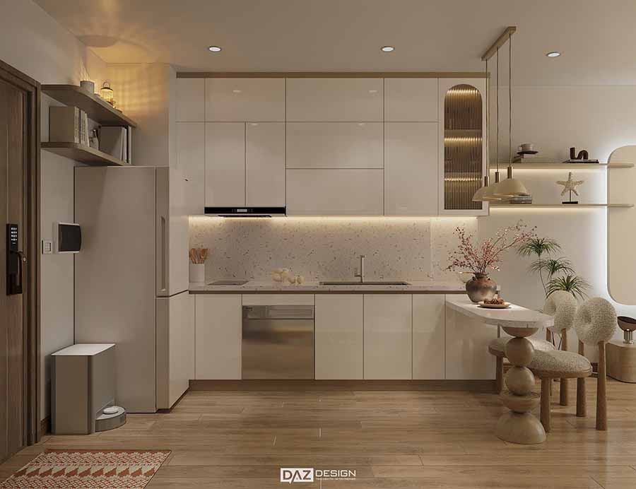 Tủ Bếp Acrylic An Cường Mdf Lõi Xanh Chống Ẩm Az-29