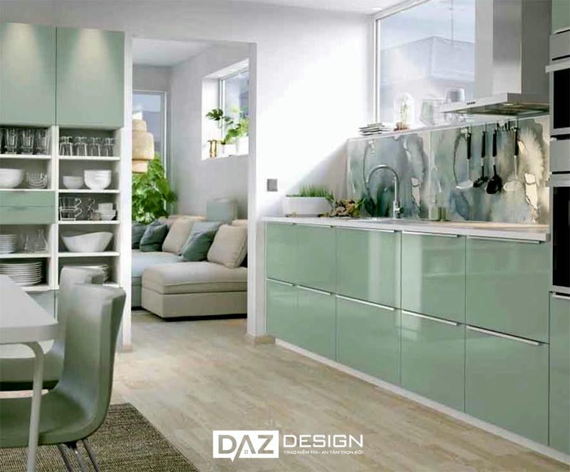 Tủ Bếp Acrylic Mdf An Cường Lõi Xanh Chống Ẩm Az-23