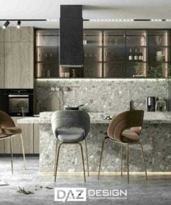 Tủ Bếp Mdf An Cường Az-03 Phủ Acrylic, Melamine, Laminate