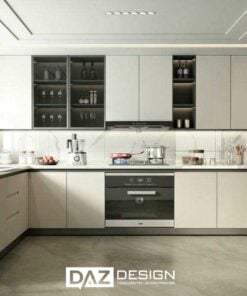 Tủ Bếp Mdf An Cường Az-03 Phủ Acrylic, Melamine, Laminate