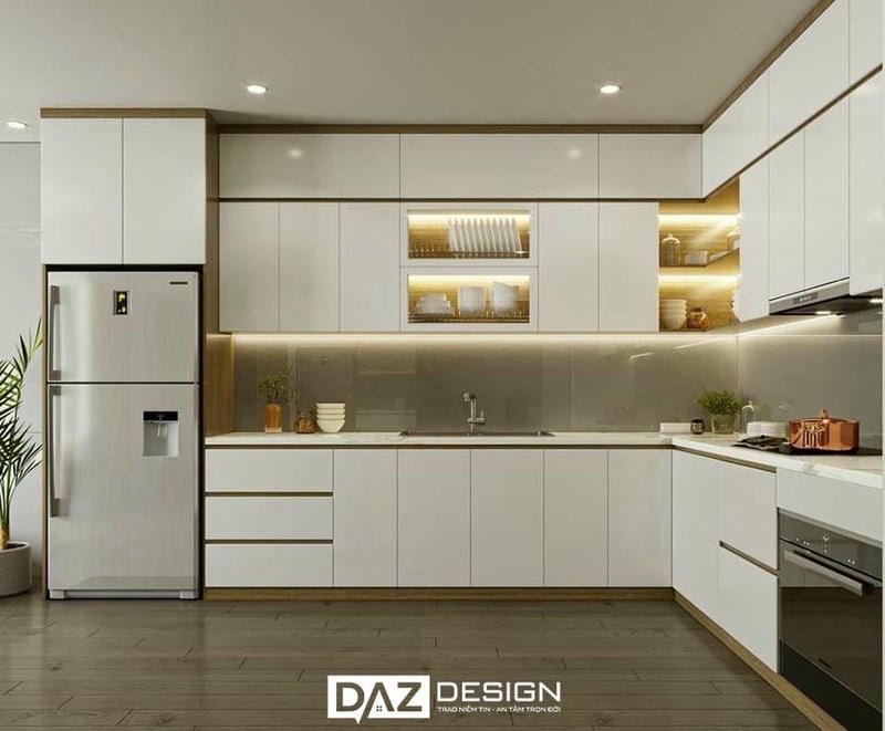 Tủ Bếp Mdf An Cường Az-07 Acrylic, Laminate, Melamine