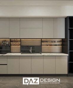 Tủ Bếp Gỗ MDF Lõi Xanh Chống Ẩm An Cường Phủ MelamineTủ Bếp Mdf An Cường Az-08 Acrylic, Laminate, Melamine