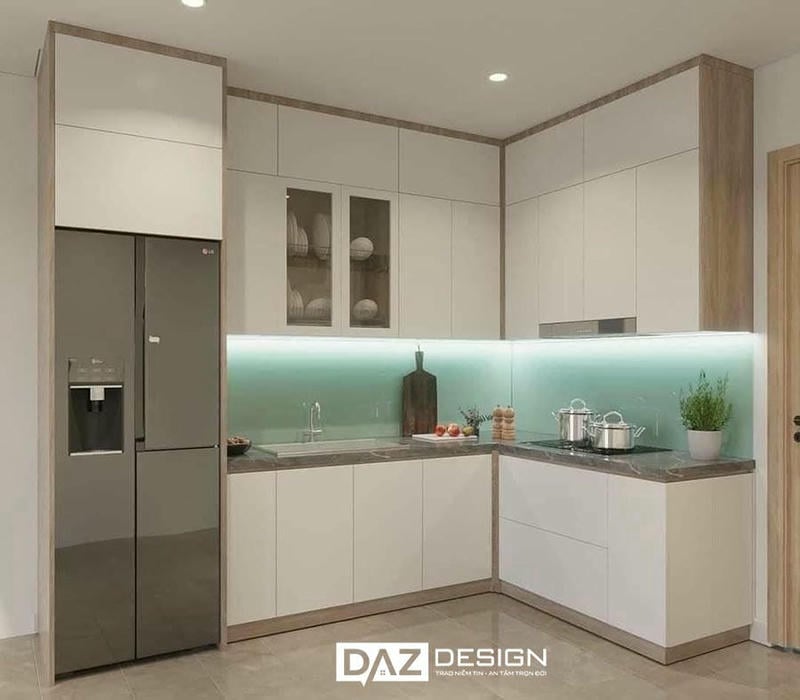 Tủ Bếp Mdf An Cường Az-13 Nhựa, Acrylic, Laminate