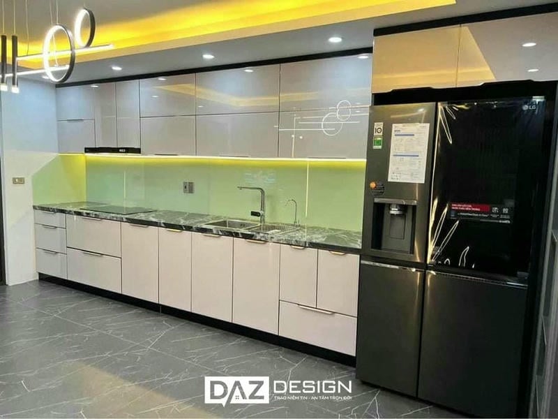 Tủ Bếp Mdf An Cường Az-18 Picomat, Acrylic, Laminate