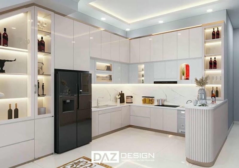 Tủ Bếp Mdf An Cường Az-19 Picomat, Acrylic, Laminate
