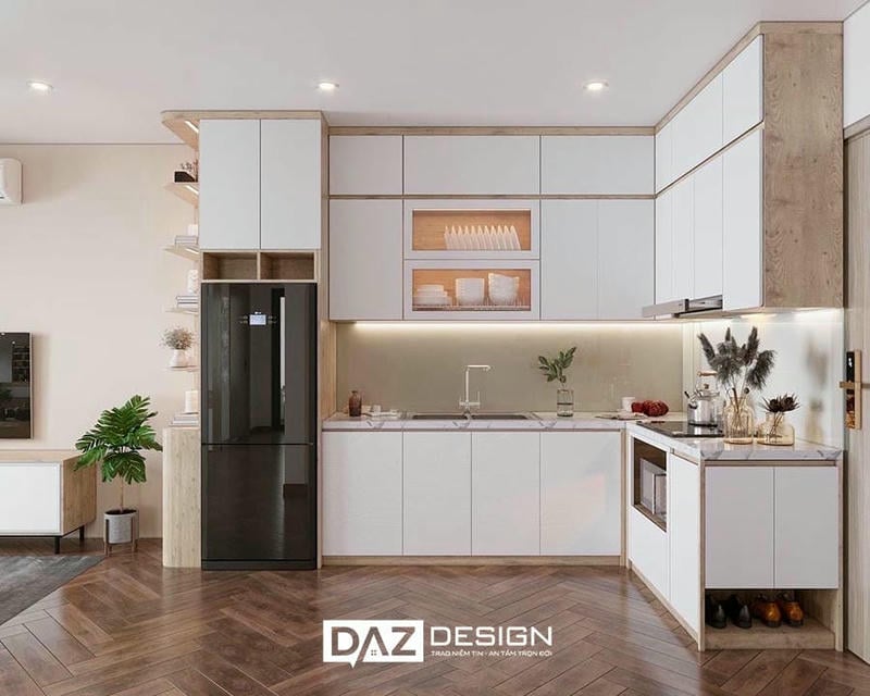 Tủ Bếp Mdf An Cường Az-19 Picomat, Acrylic, Laminate