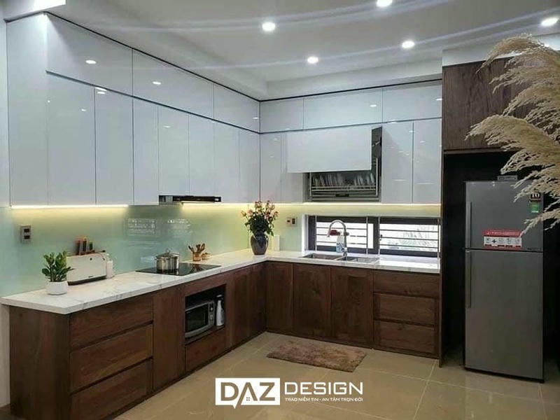 Tủ Bếp Mdf An Cường Az-19 Picomat, Acrylic, Laminate