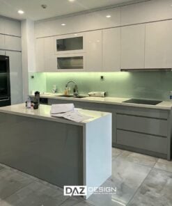Tủ Bếp Mdf An Cường Az-22 Laminate, Acrylic, Sơn Inchem