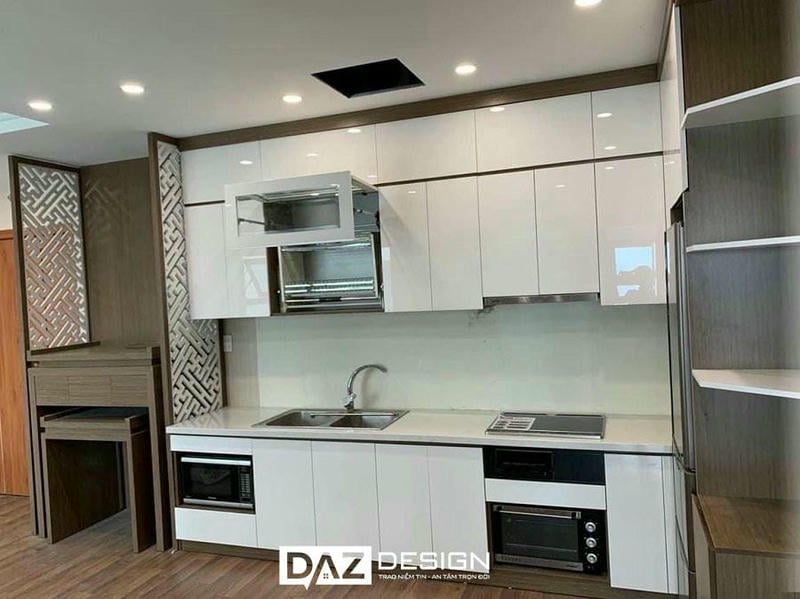 Tủ Bếp Mdf An Cường Az-23 Phủ Acrylic, Laminate, Melamine