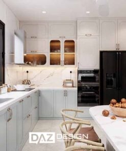 Tủ Bếp Mdf Lõi Xanh Chống Ẩm Cánh Phủ Acrylic Az-30