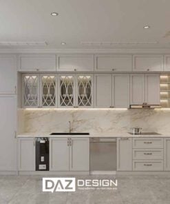 Tủ Bếp Mdf Lõi Xanh Chống Ẩm Cánh Phủ Acrylic Az-30