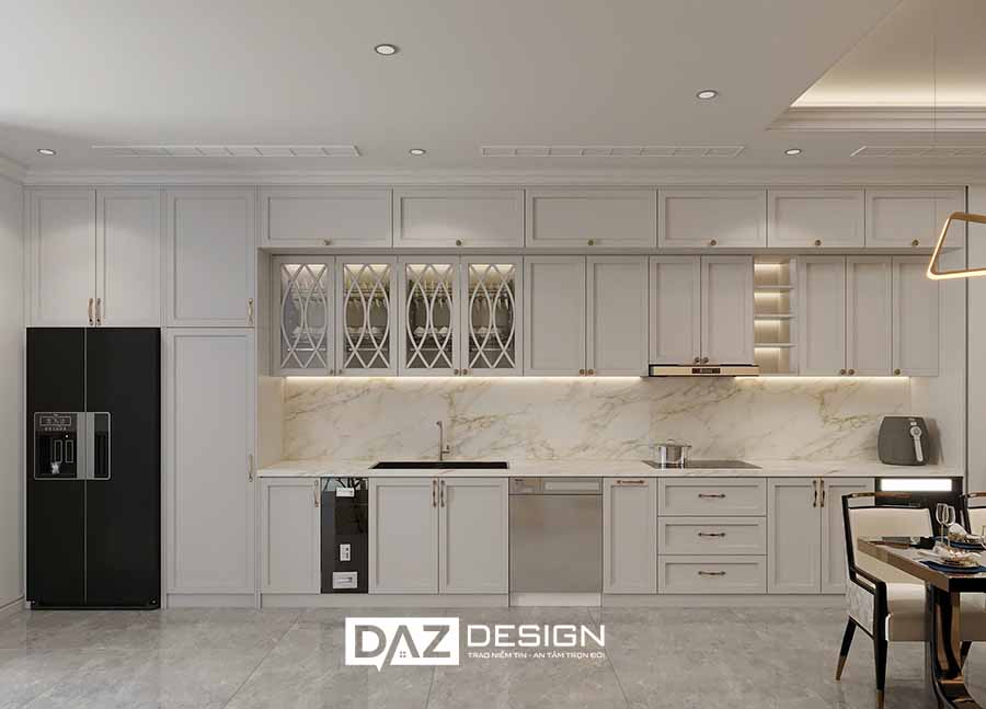 Tủ Bếp Mdf Lõi Xanh Chống Ẩm Cánh Phủ Acrylic Az-30