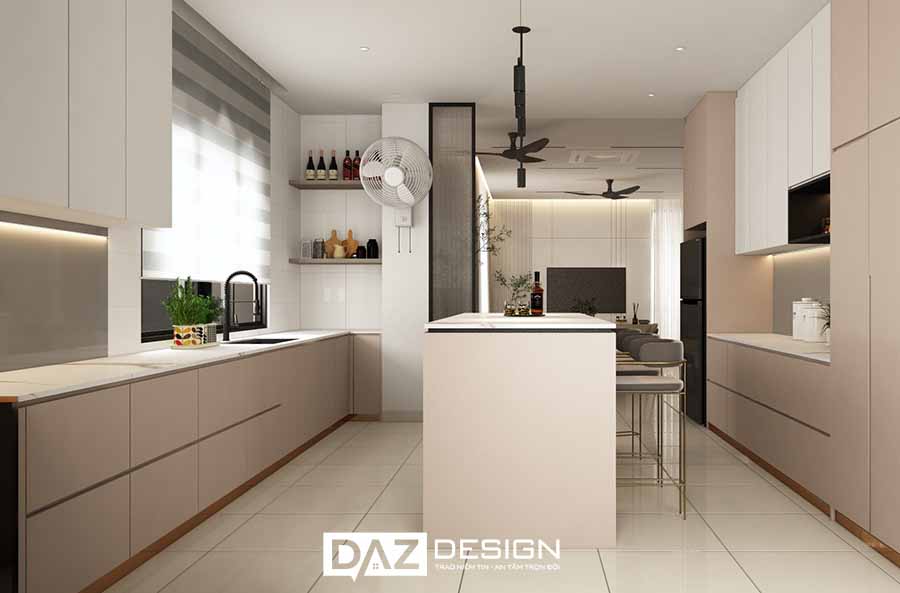 Tủ Bếp Mdf Lõi Xanh Chống Ẩm Cánh Phủ Acrylic Az-30