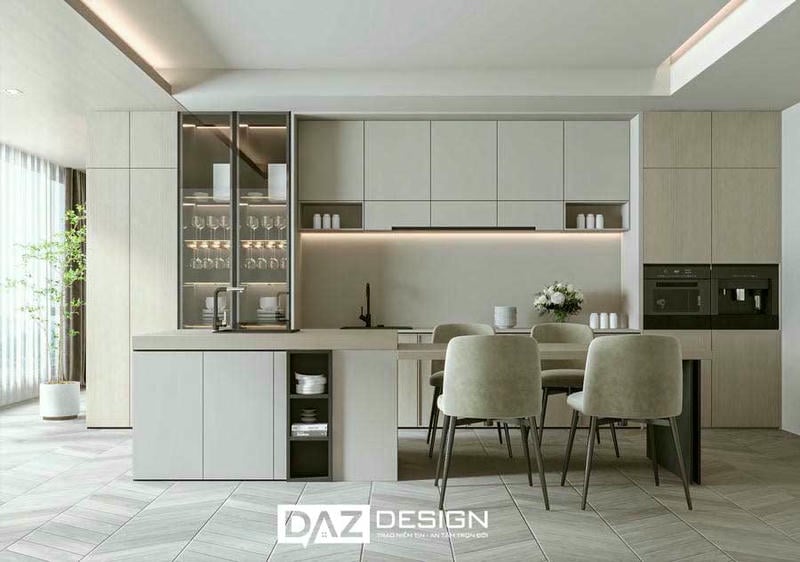 Tủ Bếp Mdf Thái Lan SHT-13 Lõi Xanh Chống Ẩm
