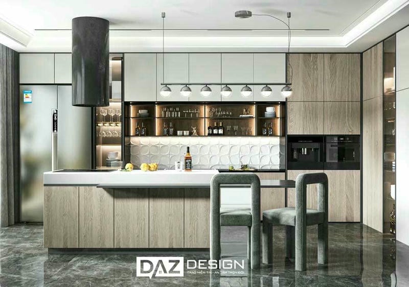Tủ Bếp Mdf Thái Lan SHT-13 Lõi Xanh Chống Ẩm
