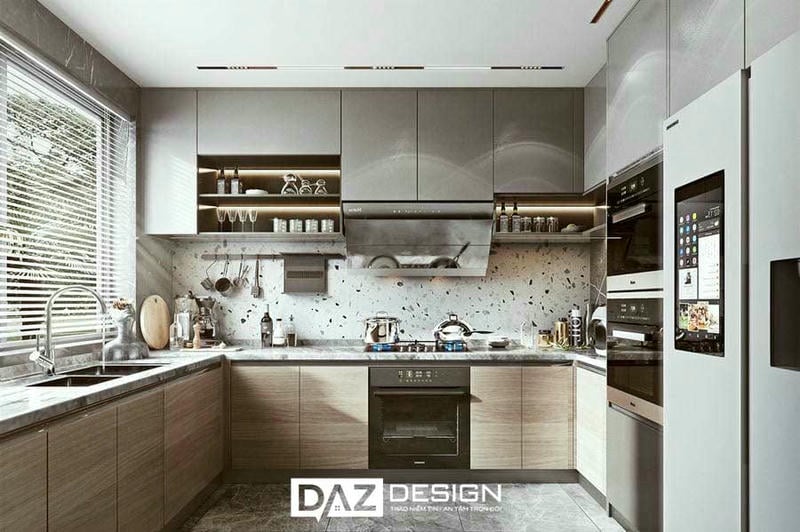 Tủ Bếp Mdf Thái Lan SHT-16 Lõi Xanh Chống Ẩm