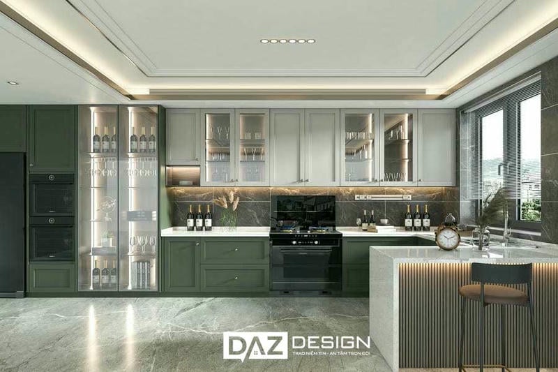 Tủ Bếp Mdf Thái Lan SHT-16 Lõi Xanh Chống Ẩm