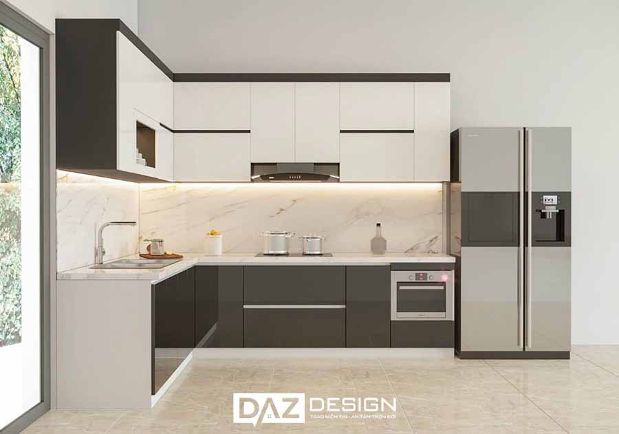 Tủ Bếp Mdf Thái Lan Lõi Xanh Cánh Phủ Acrylic Az-01