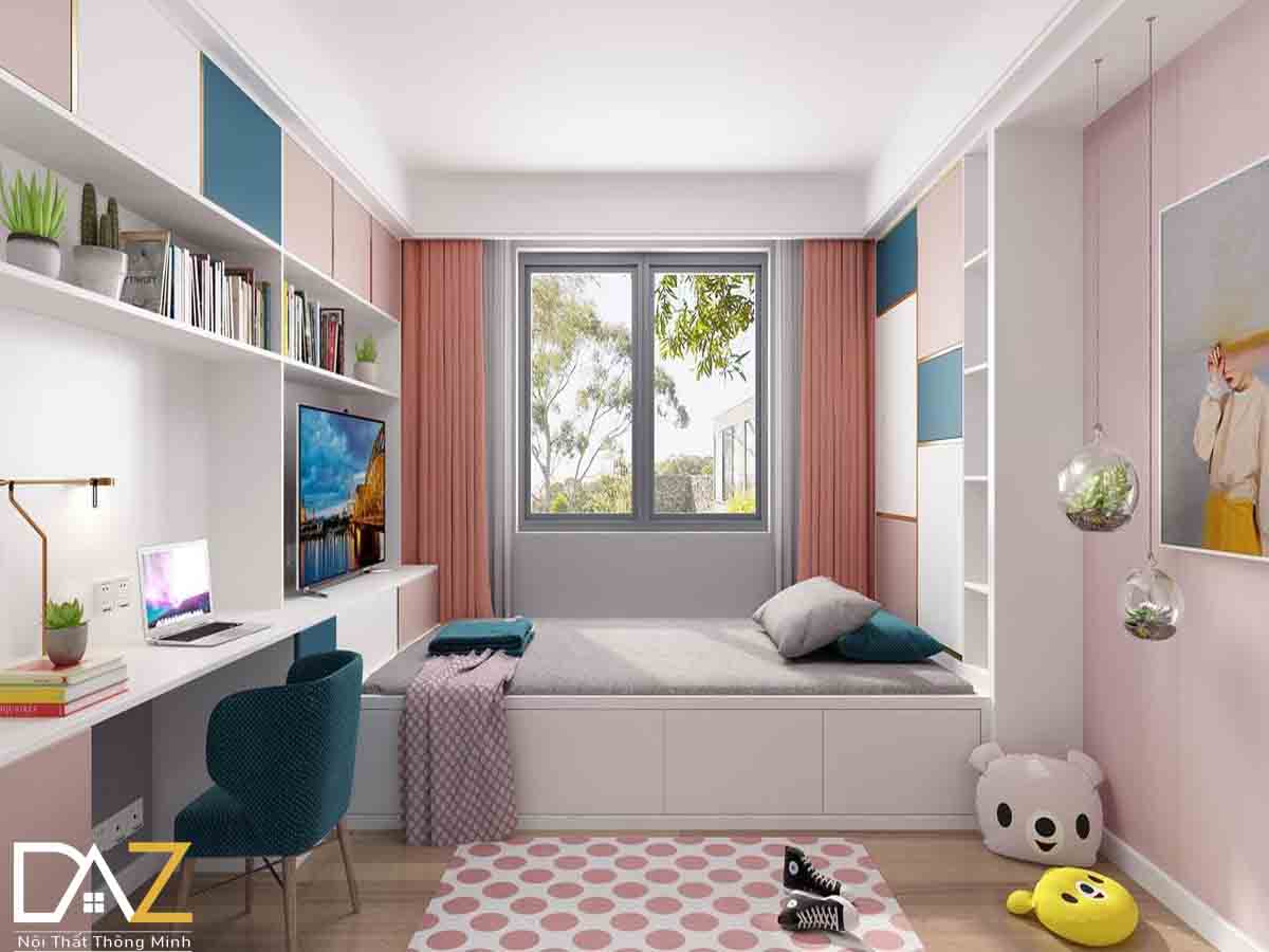 Giường ngủ liền tủ quần áo đẹp dành cho bạn gái
