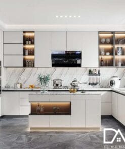 Tủ Bếp MDF An Cường AZ-06 Acrylic, Laminate, Melaminetu bep mdf an cuong AZ 06