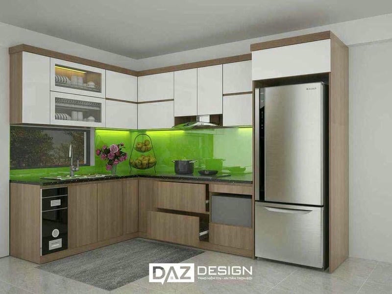Tủ Bếp Mdf Thái Lan Cánh Phủ Melamine Daz-tl20