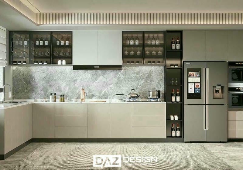 Tủ Bếp Gỗ Mdf Lõi Xanh Chống Ẩm Thái Lan Phủ Melamine