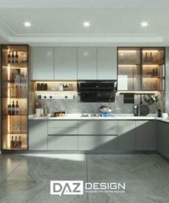Tủ Bếp Gỗ Mdf Lõi Xanh Chống Ẩm Thái Lan Phủ Melamine
