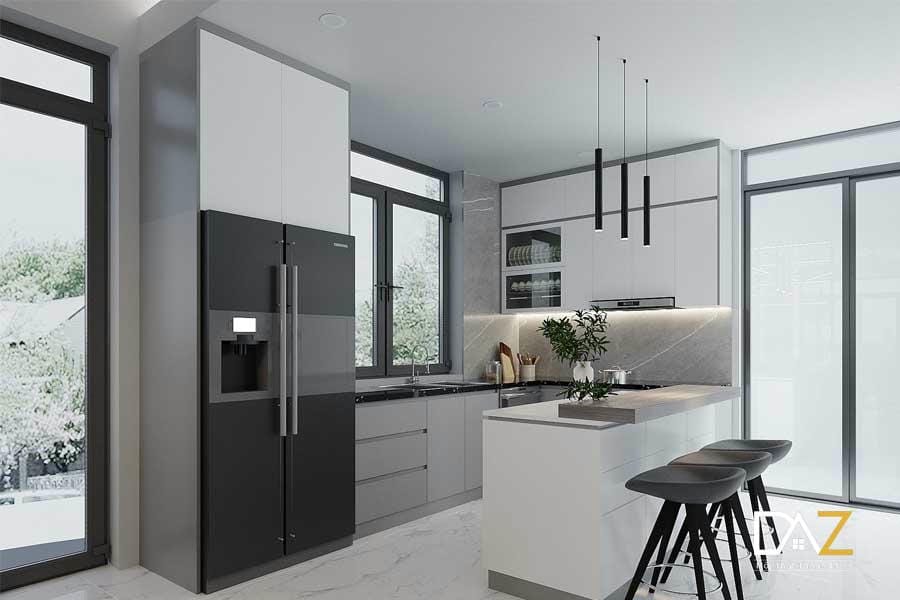 Tủ bếp chất liệu MDF An Cường phủ Melamine