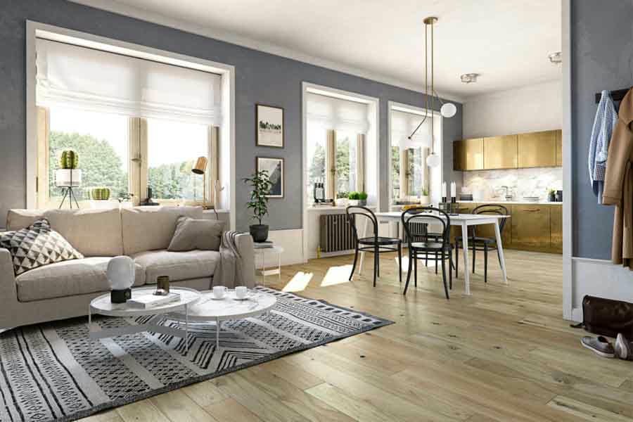 Nâng cao tâm trạng với sơn tường trắng và nội thất màu nhẹ
