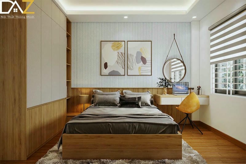 Gọn gàng tối ưu là tiêu chí chính cho phòng ngủ