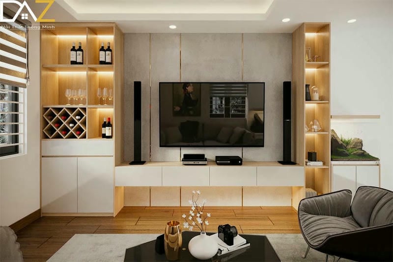 Nội thất trong phòng khách cần được bố trí hợp lý, hạn chế các món đồ rườm rà