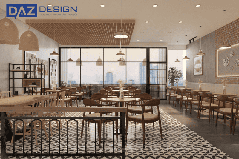 Phong cách thiết kế nội thất quán cafe hiện đại