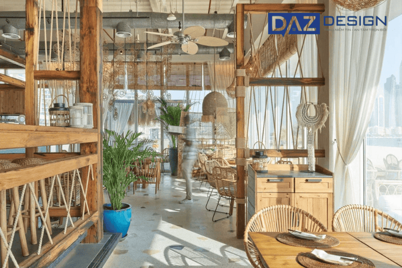 Phong cách thiết kế nội thất quán cafe Bohemian