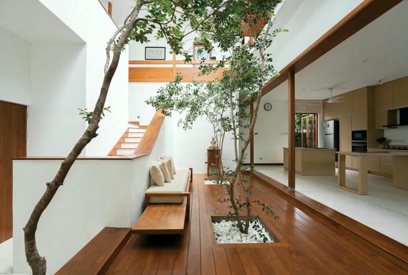 nội thất căn hộ chung cư kết hợp màu sắc và vật liệu tự nhiên