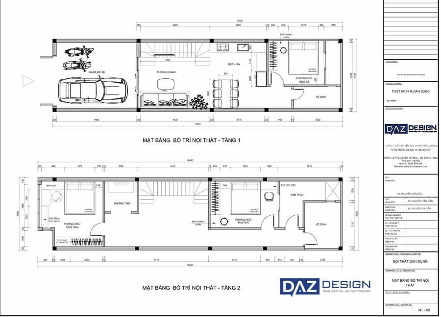 Bản Thiết Kế 2D Nội Thất Căn Hộ Nhà Đất 130m2 2 Tầng Hà Nam